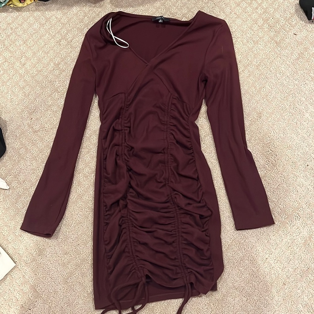 Nordstrom Rack burgundy sweater dress
